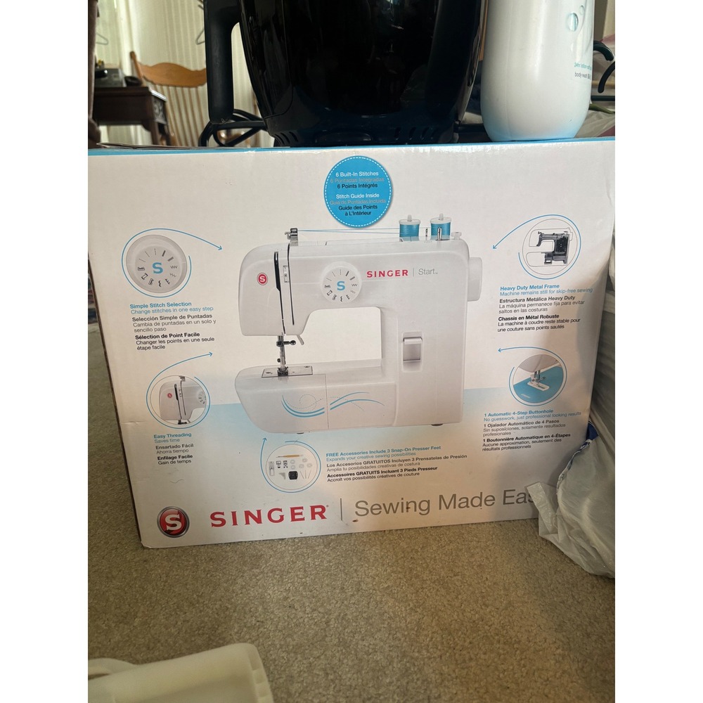 Singer Start 1304 Sewing Machine White 6 Stitches Heavy Duty Metal Frame NEW